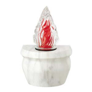 Lampada votiva per lapidi – Linea Giara – Bronzo finitura Carrara