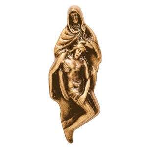 Targa con bassorilievo in bronzo per lapide – Statua della Pietà