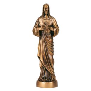 Targa con bassorilievo in bronzo per lapide – Sacro cuore di Gesù