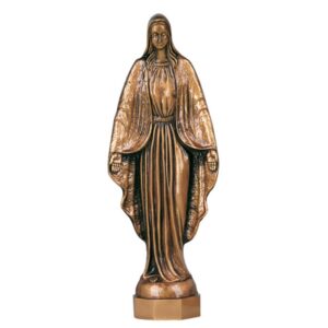 Targa con bassorilievo in bronzo per lapide – Madonna Vergine Maria