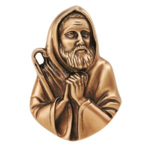 Targa con bassorilievo in bronzo per lapide – San Francesco da Paola