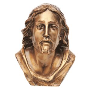 Targa con bassorilievo in bronzo per lapide – Volto di Gesù Cristo