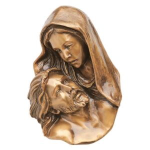 Targa con bassorilievo in bronzo per lapide – Particolare della Pietà