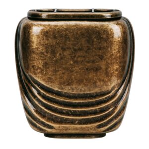 Vaschetta portafiori per lapide – Linea Pelike – Bronzo glitter