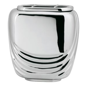 Vaschetta portafiori per lapide – Linea Pelike – Bronzo cromo