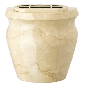Vaschetta portafiori per lapide – Linea Giara – Bronzo Botticino