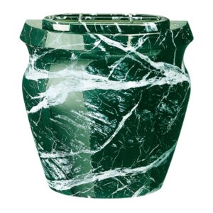 Vaschetta portafiori per lapide – Linea Giara – Bronzo Verde Guatemala