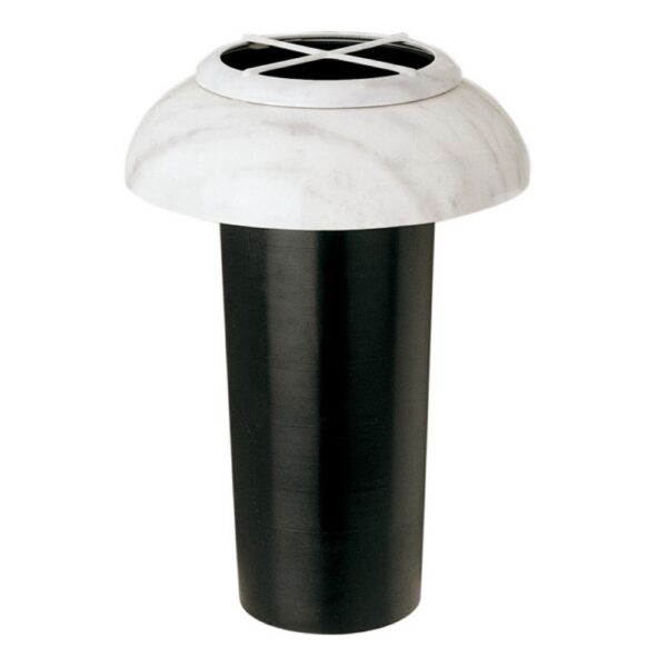 Vaso portafiori da incasso per tombe a terra o per mensole - Linea Carrara