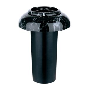 Vaso portafiori da incasso per tombe a terra o per mensole – Linea Nero Marquinia