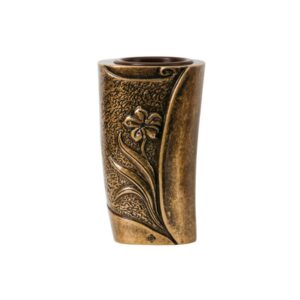 Vaso portafiori per lapide – Linea Seba – Bronzo glitter