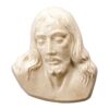 0001003_cristo_botticino_1000.jpg Targa con bassorilievo in bronzo per lapide - Cristo - Finitura marmo Botticino