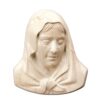 0001004_madonna_botticino_1000.jpg Targa con bassorilievo in bronzo per lapide - Madonna - Finitura marmo Botticino