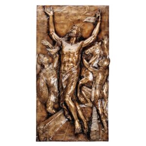 Targa con bassorilievo in bronzo per cappella cimiteriale – Resurrezione (Rilievo)