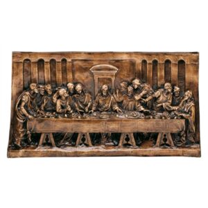 Targa con bassorilievo in bronzo per cappella cimiteriale – Ultima cena (di Chirico)
