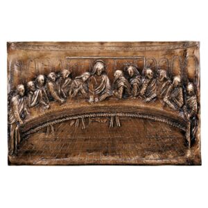 Targa con bassorilievo in bronzo per cappella cimiteriale – Ultima cena