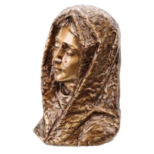 Targa con bassorilievo in bronzo per cappella cimiteriale – Madonna delle lacrime