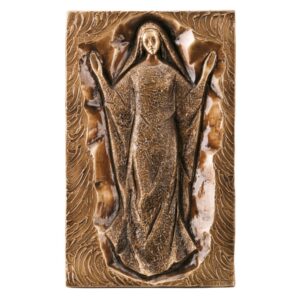 Targa con bassorilievo in bronzo per cappella cimiteriale – Beata Vergine Maria
