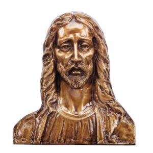 Targa con bassorilievo in bronzo per cappella cimiteriale – Gesù Cristo