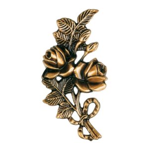 Tralcio di rose decorativo piccolo – Bronzo lucido