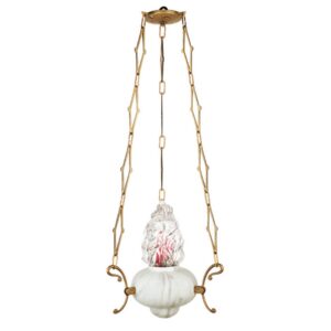 Lampadario classico in bronzo per cappelle – Finitura marmo Carrara