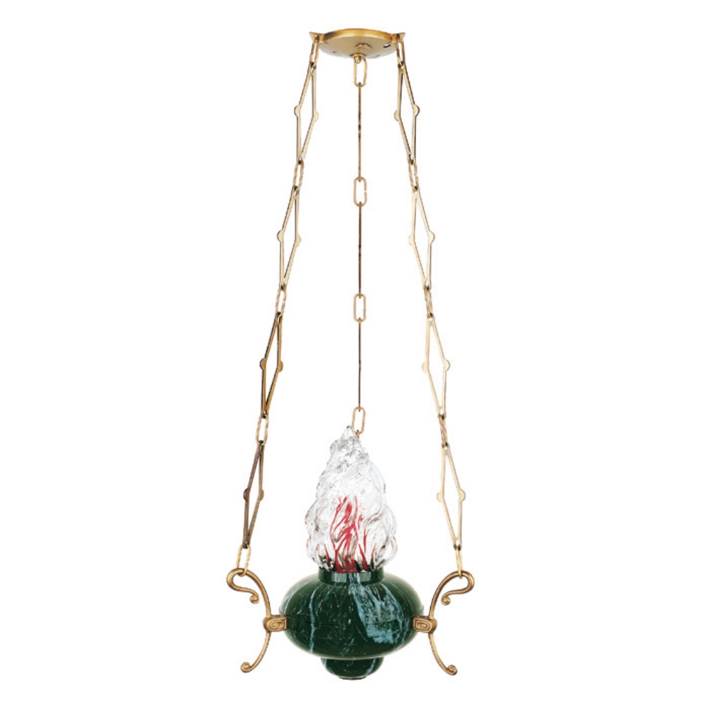 0001411 lampadario classico in bronzo per cappelle finitura marmo verde guatemala 1000