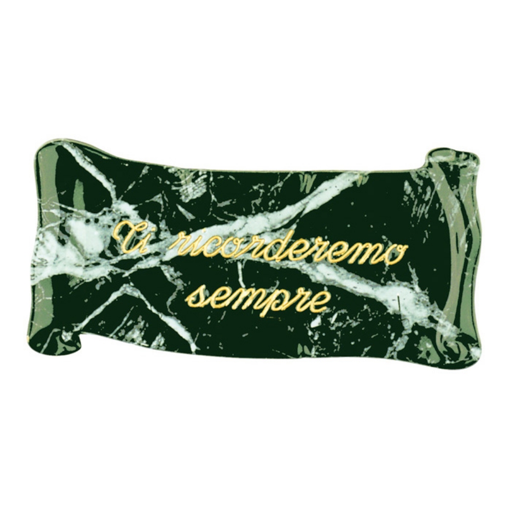 0001638 pergamena commemorativa in bronzo per lapidi verde marmo guatemala dedica ti ricorderemo sempre 1000