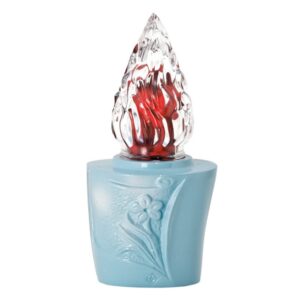 Lampada votiva per lapidi – Linea Seba – Bronzo finitura turchese