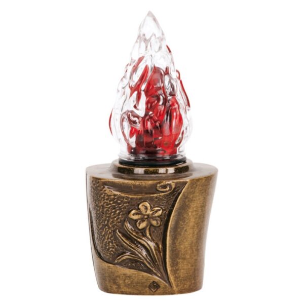 Lampada votiva per lapidi - Linea Seba - Bronzo finitura glitter