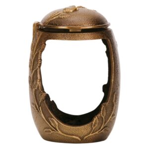 Lampada a cero per lapidi – Bronzo decorato – Linea Meg