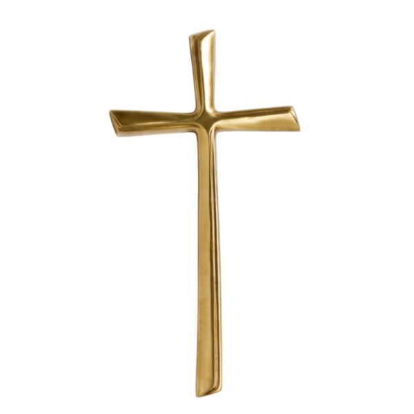 Croce stilizzata in bronzo lucido