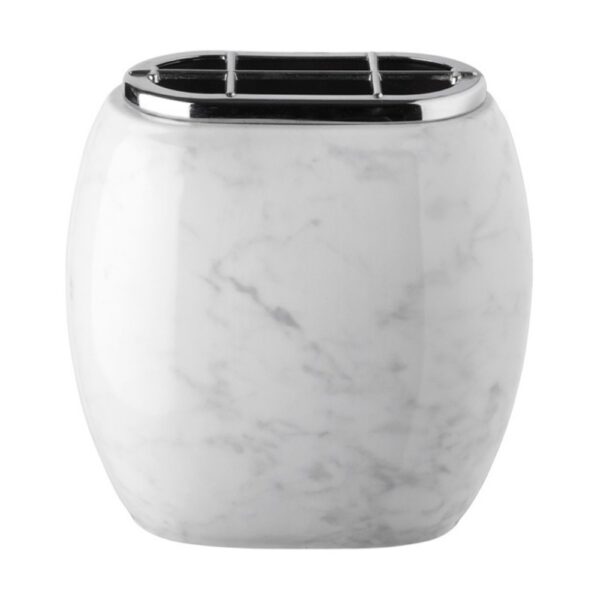 Vaschetta portafiori per lapide - Linea Easy Carrara - Porcellana