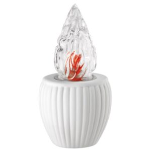 Lampada votiva per lapidi – Linea Impero Bianco – Porcellana