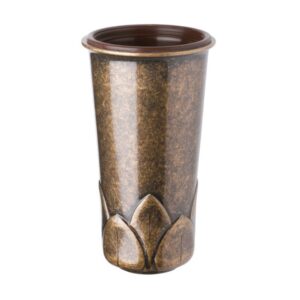 Vaso portafiori per lapide – Linea Calice – Bronzo glitter