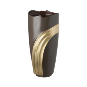 Vaso portafiori per lapide – Linea Cista brown – Bronzo