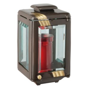 Lampada a cero per lapidi – Bronzo – Finitura brown – Linea Cista