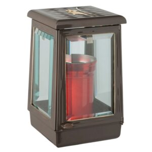 Lampada a cero per lapidi – Bronzo – Finitura brown – Linea Seba