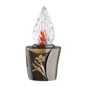 Lampada votiva per lapidi – Linea Seba – Bronzo finitura brown