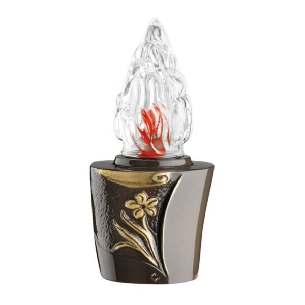 Lampada votiva per lapidi - Linea Seba - Bronzo finitura brown