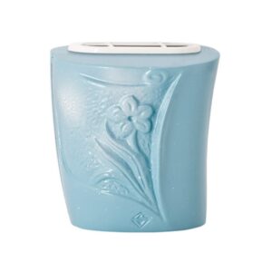 Vaschetta portafiori per lapide – Linea Seba – Bronzo turchese