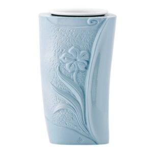 Vaso portafiori per lapide – Linea Seba – Bronzo turchese