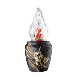 Lampada votiva per lapidi – Linea Keliche brown – Bronzo