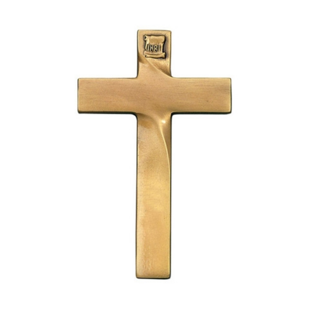 Croci e crocifissi per lapidi - Croce in bronzo semplice
