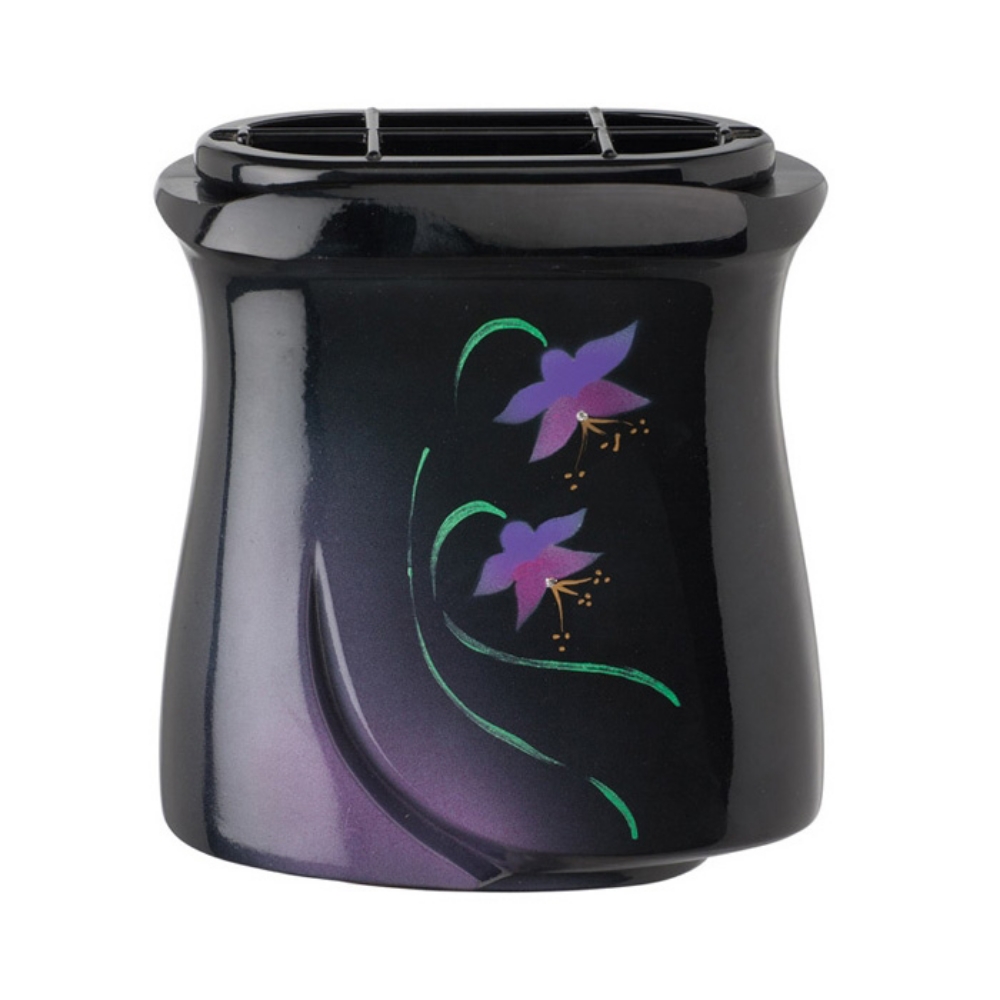 0002068 vaschetta portafiori idria bronzo nero decorato iris 1000