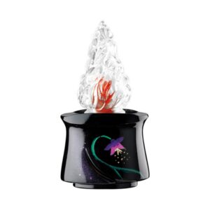 Lampada votiva per lapidi – Linea Idria – Bronzo nero decorato iris