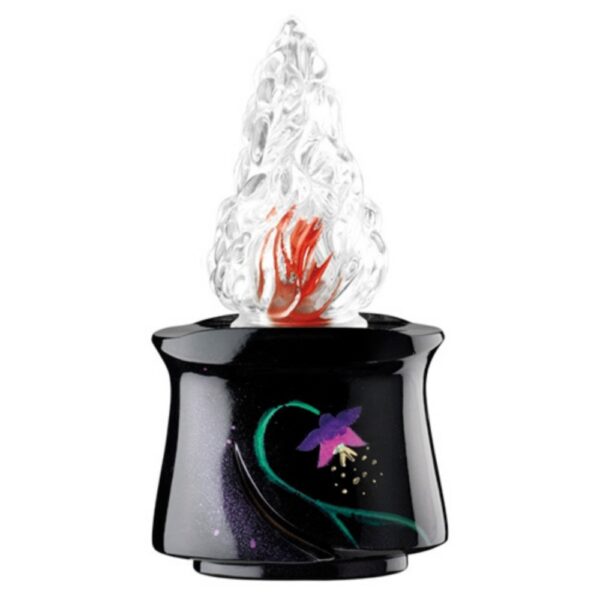 Lampada votiva per lapidi - Linea Idria - Bronzo nero decorato iris
