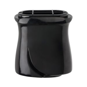 Vaschetta portafiori per lapide – Linea Idria – Bronzo nero