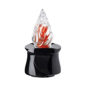 Lampada votiva grande per lapidi – Linea Idria – Bronzo nero