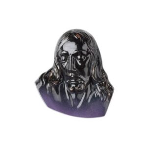 Targa con bassorilievo in bronzo per lapide – Cristo – Finitura nero decorato