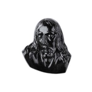 Targa con bassorilievo in bronzo per lapide – Cristo – Finitura nero