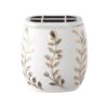 Vaschetta portafiori per lapide - Linea Meg - Bianco con decorazioni oro - Bronzo Shell Moulding